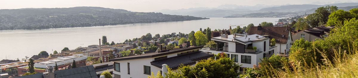 Blick über Kilchberg und See