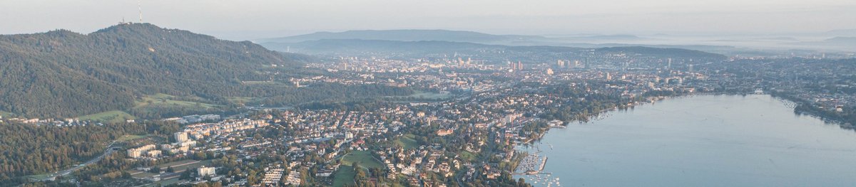 Luftbild Kilchberg mit Blick Richtung Zürich