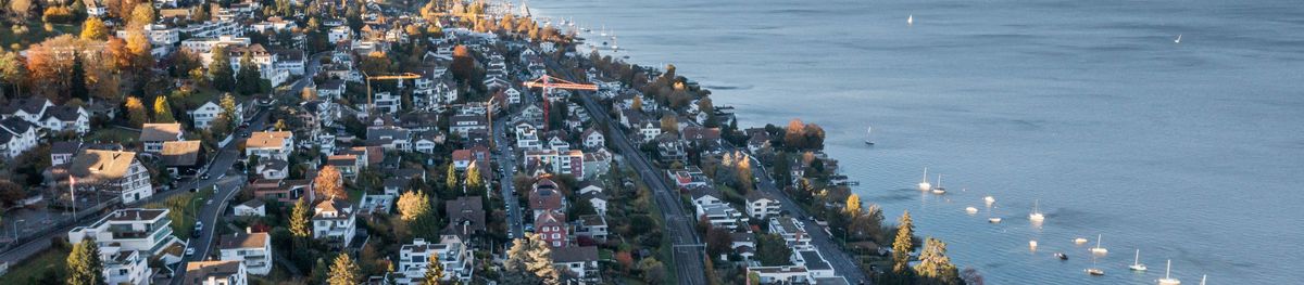 Luftaufnahme Kilchberg Seeufer
