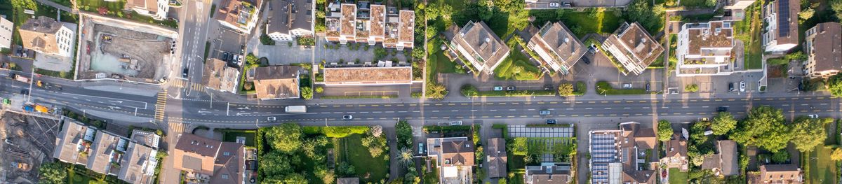 Luftaufnahme Seeufer Frühling