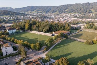 Luftaufnahme Sportanlage Hochweid, Kilchberg