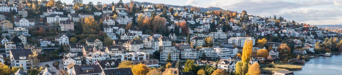 Luftaufnahme Schiffstation Bendlikon, Kilchberg