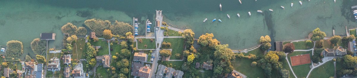 Luftaufnahme Parkanalagen am See, Kilchberg